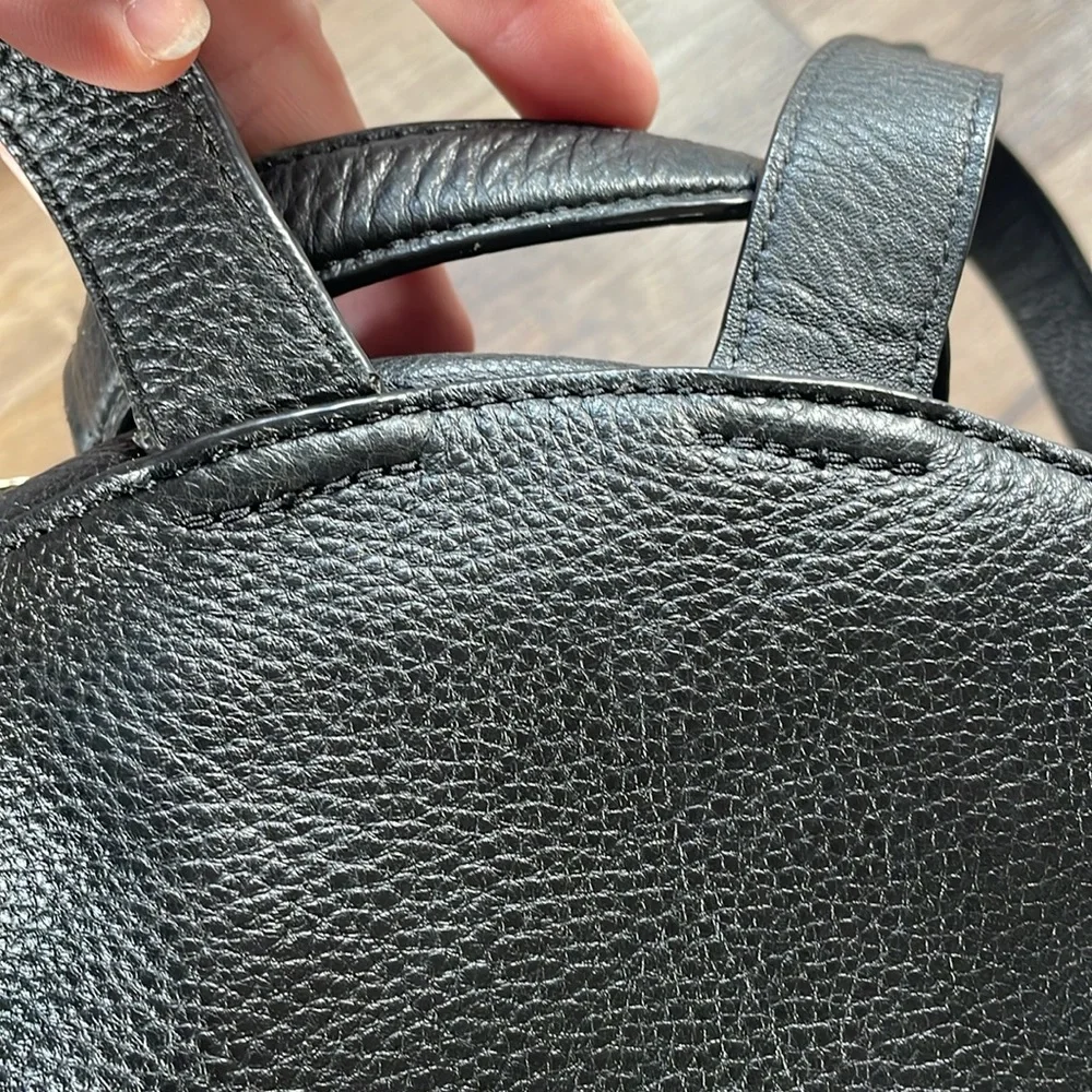 Kate Spade black leather backpack